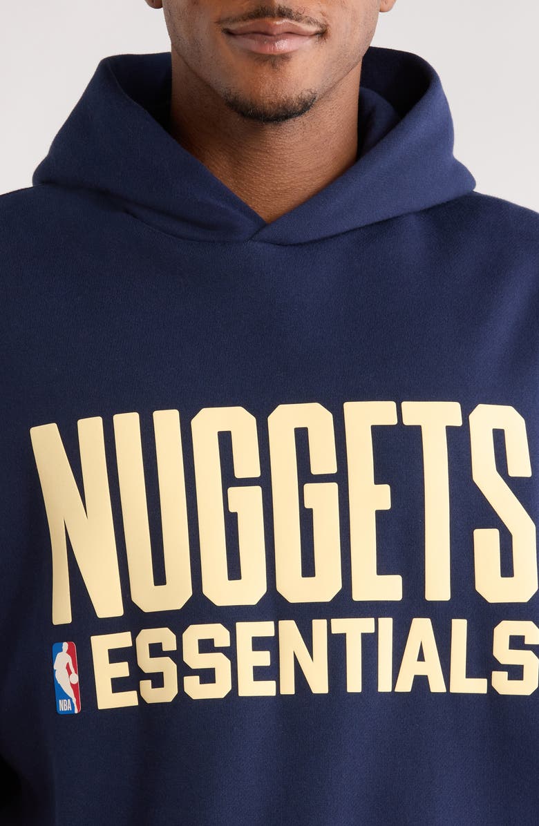 Fear of God Essentials Nuggets Cotton Blend Hoodie, Alternate, color, Midnight Navy