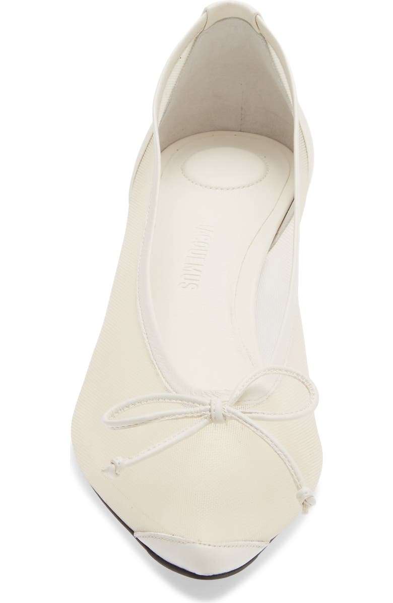 Jacquemus Les Escarpins Tourni Pointed Toe Pump, Alternate, color, White