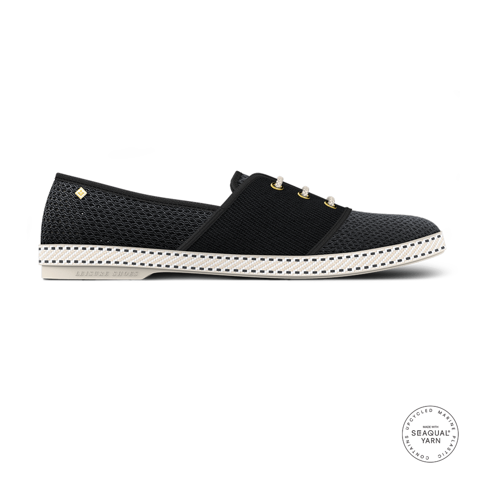 Rivieras Classic Canvas & Mesh Slip-On Loafer, Main, color, Black