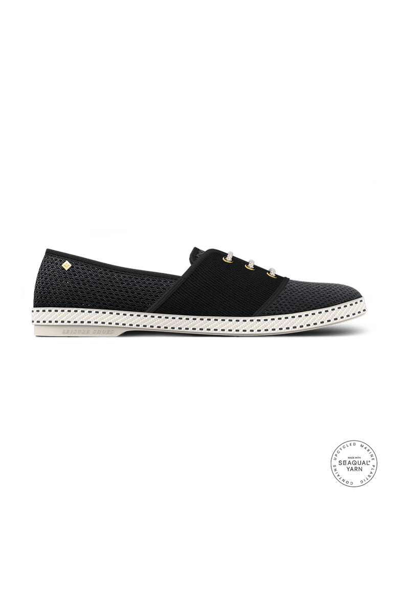 Rivieras Classic Canvas & Mesh Slip-On Loafer, Main, color, Black