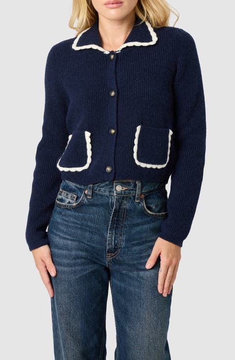 Scalloped Trim Cardigan