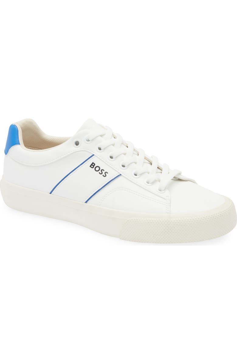 BOSS Aiden Tennis Sneaker, Main, color, White/Blue