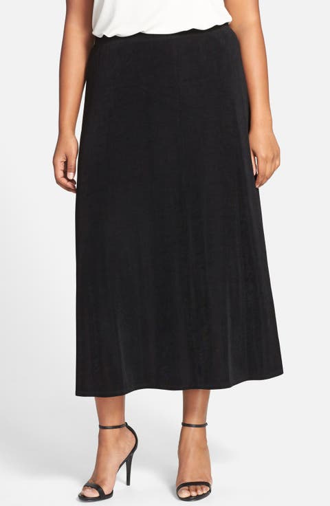 Long A-Line Skirt (Plus Size)