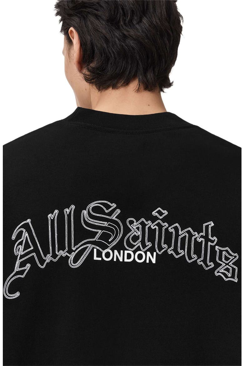 Descent Oversize Embroidered Crewneck Sweatshirt, Alternate, color, WASHED BLACK