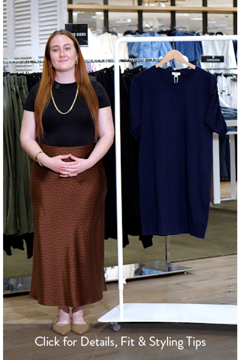 Ruched Sleeve Cotton Dress video
