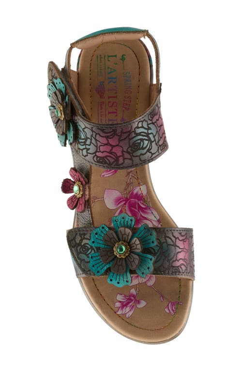 L'artiste By Spring Step Salira Slingback Sandal In Turquoise Multi