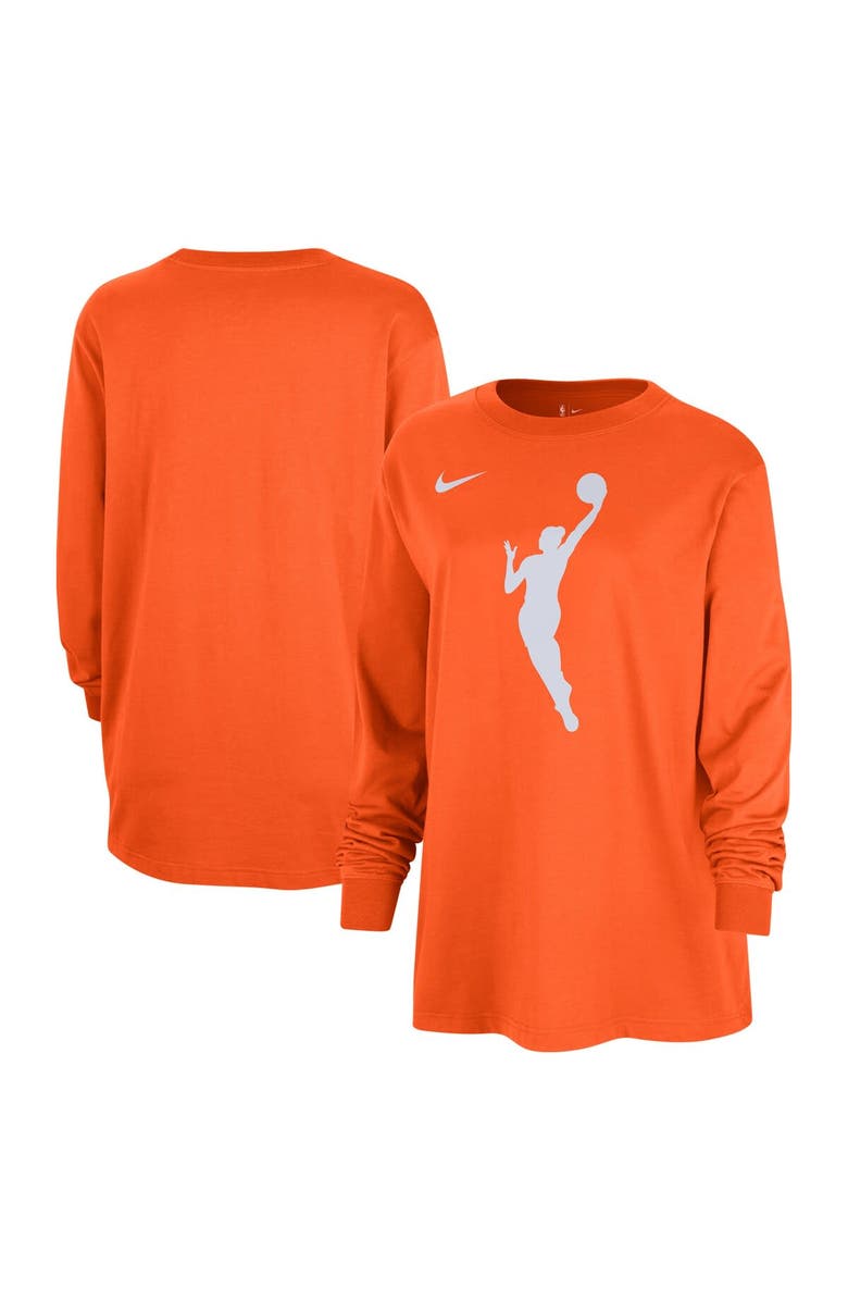 Nike Women's Nike Orange WNBA Jumpwoman Logo Boyfriend Oversized Long Sleeve T-Shirt, Main, color, Orange