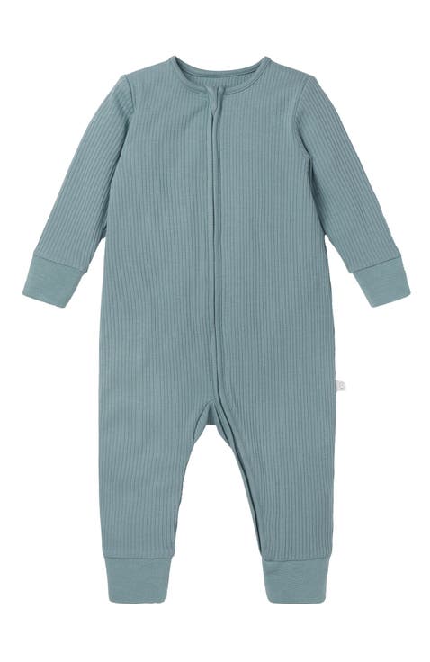 Floral Ribbed Two Way Zip-Up Sleepsuit (Baby)