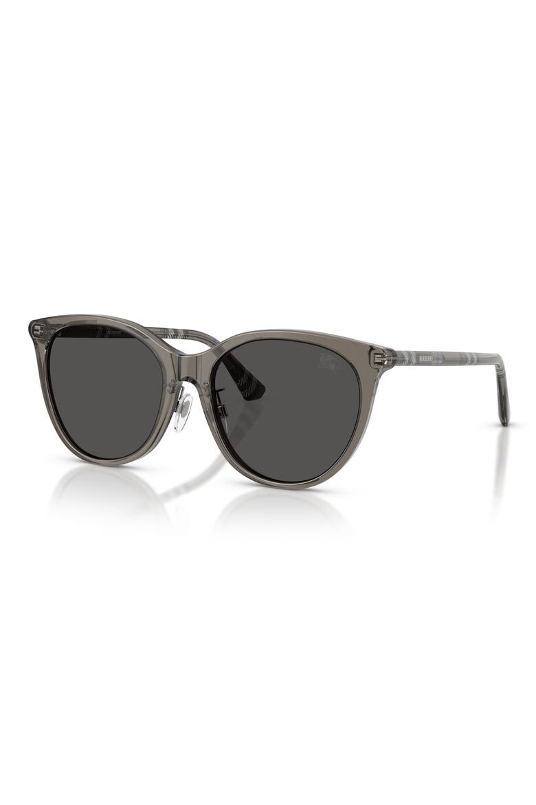 56mm Round Sunglasses, Alternate, color, GREY