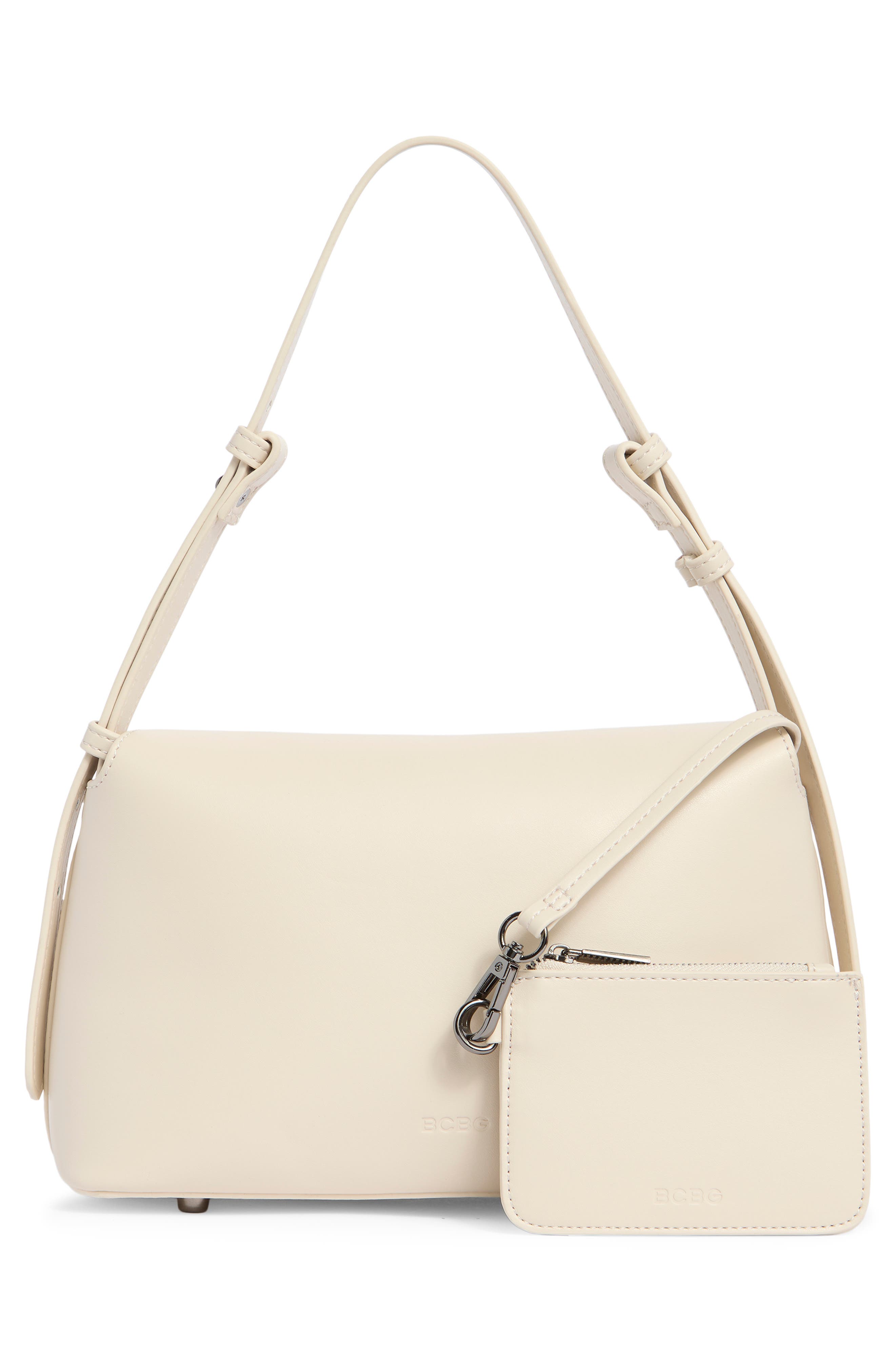 Overlap Flap Shoulder Bag, Alternate, color, ALMOND
