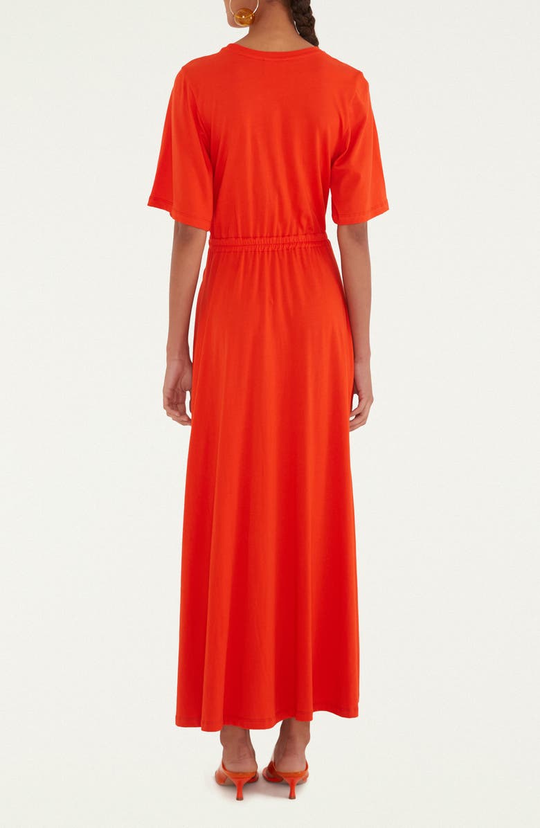 FARM Rio Artsy Cutout Detail Cotton Maxi Dress, Alternate, color, Red