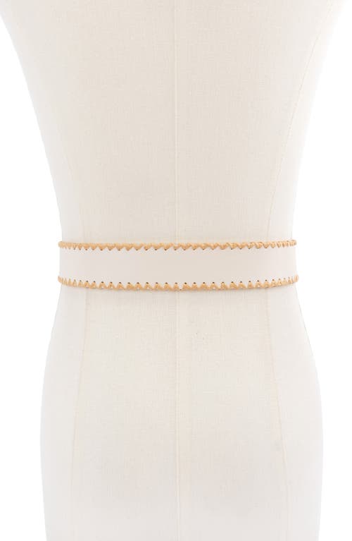 Kate Spade New York Straw Edge Leather Belt