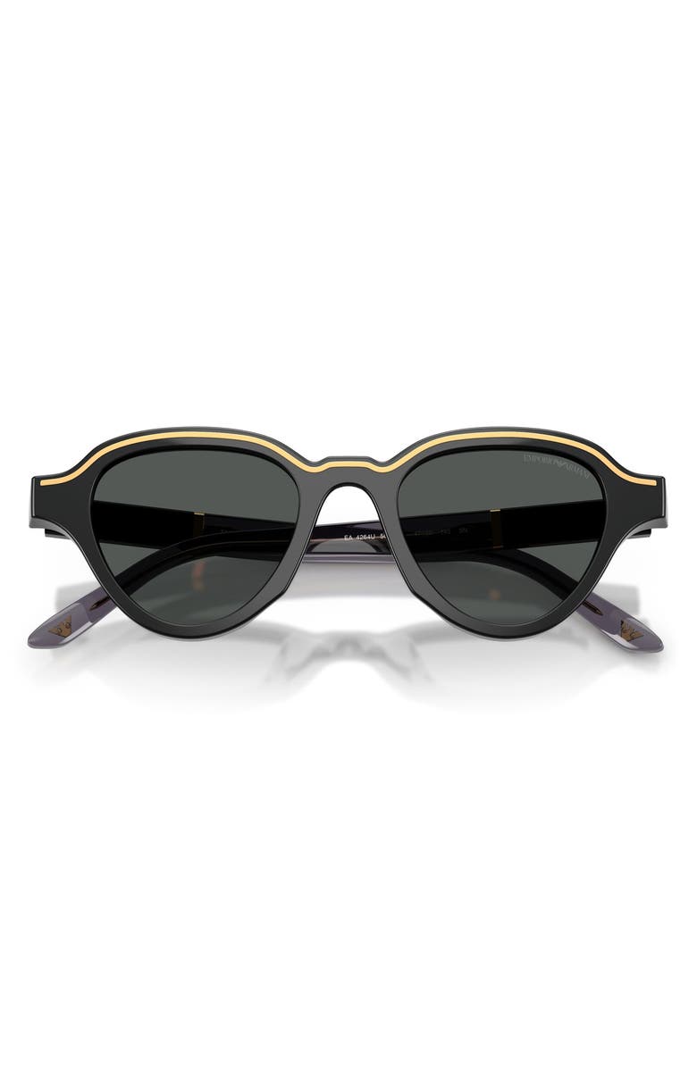 Emporio Armani 47mm Small Irregular Sunglasses, Alternate, color, 
