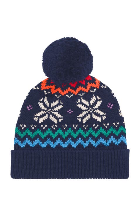Baby Rainbow Snowflake Fair Isle Beanie
