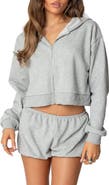 EDIKTED Robina Zip Crop Hoodie