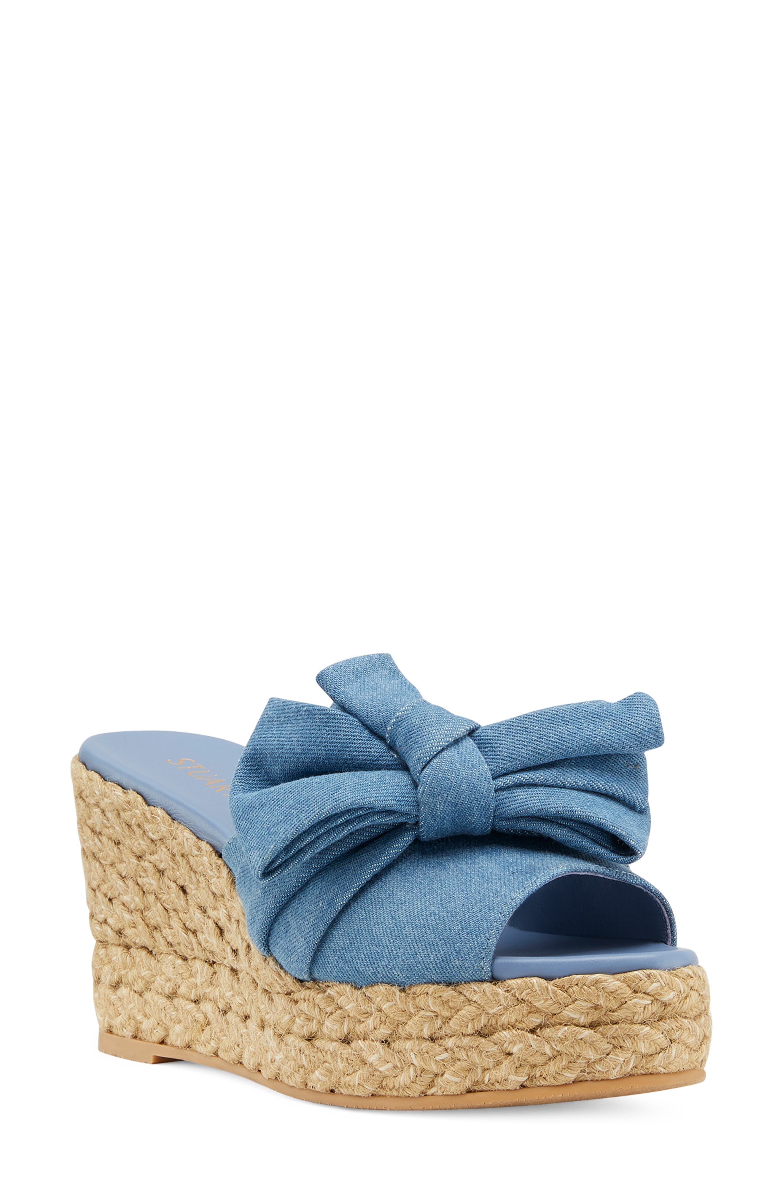 Stuart Weitzman Loveknot Espadrille Wedge Sandal, Main, color, 