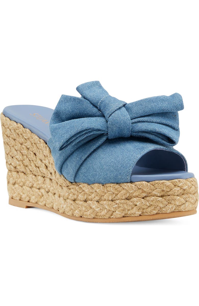 Stuart Weitzman Loveknot Espadrille Wedge Sandal, Main, color,