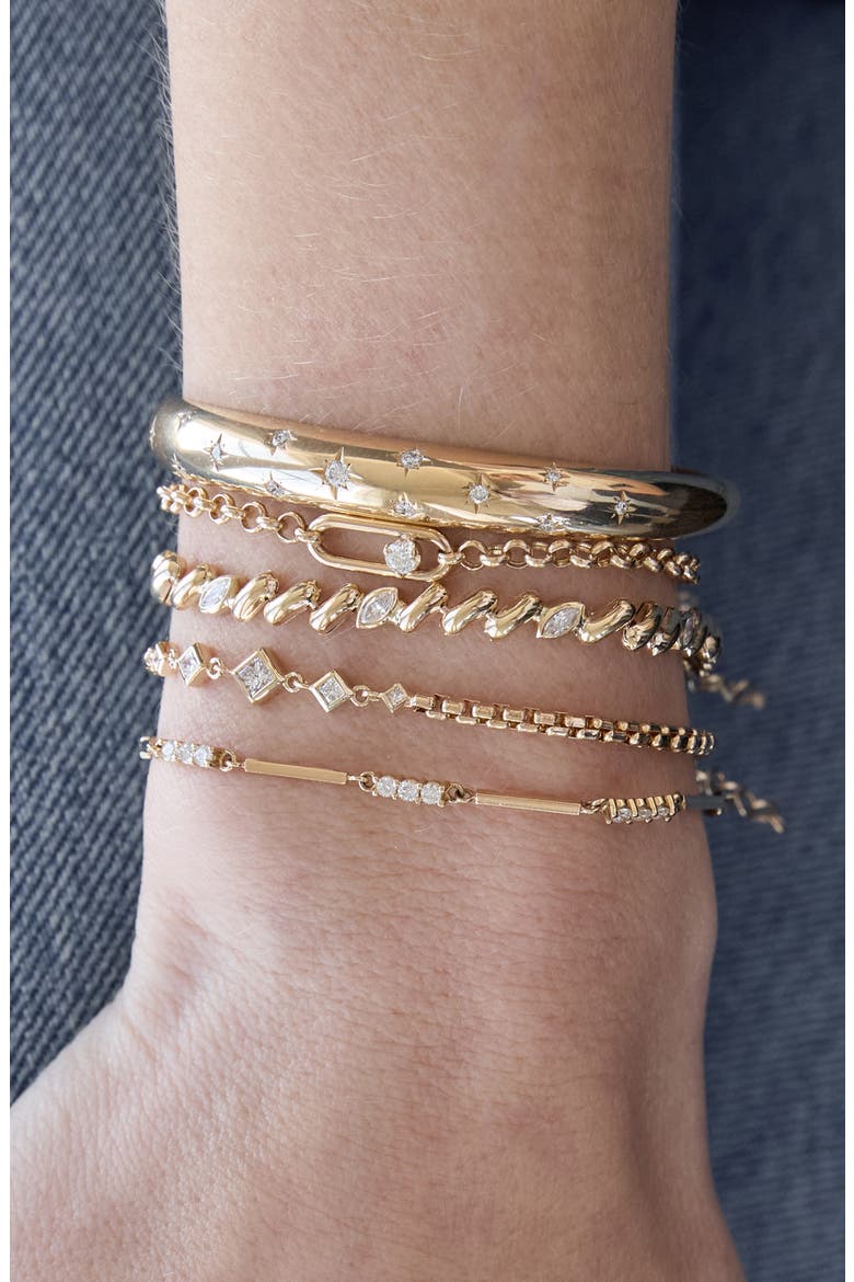 Diamond San Marco Chain Bracelet, Alternate, color, 14K YELLOW GOLD