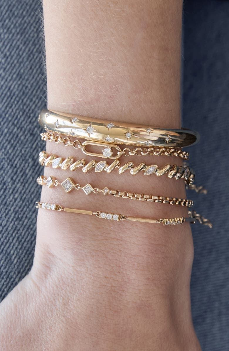 Zoë Chicco Diamond San Marco Chain Bracelet, Alternate, color, 14K Yellow Gold