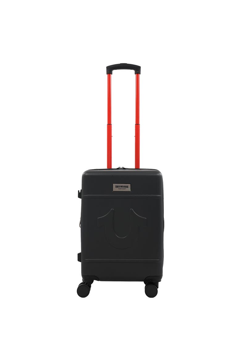 Molded U 22" Expandable Hardside Carry-On Spinner Luggage, Alternate, color, BLACK