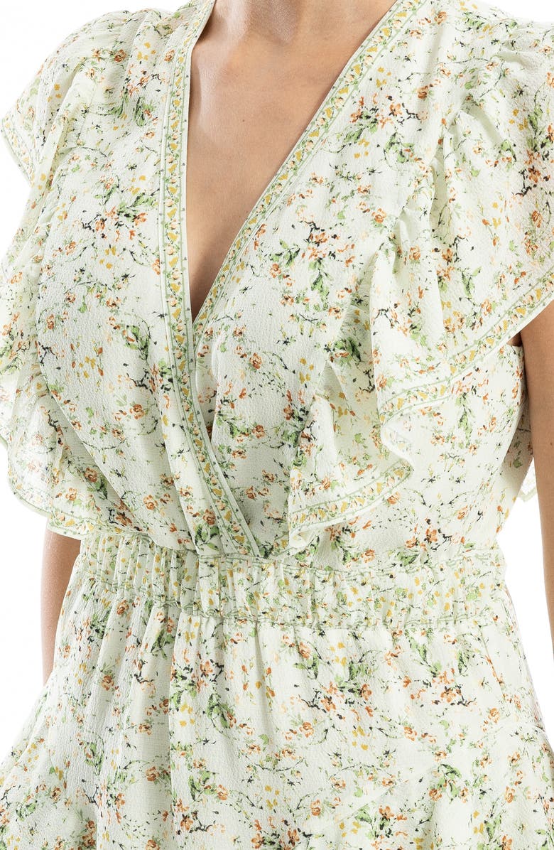 MAX STUDIO Floral Ruffle Minidress, Alternate, color,