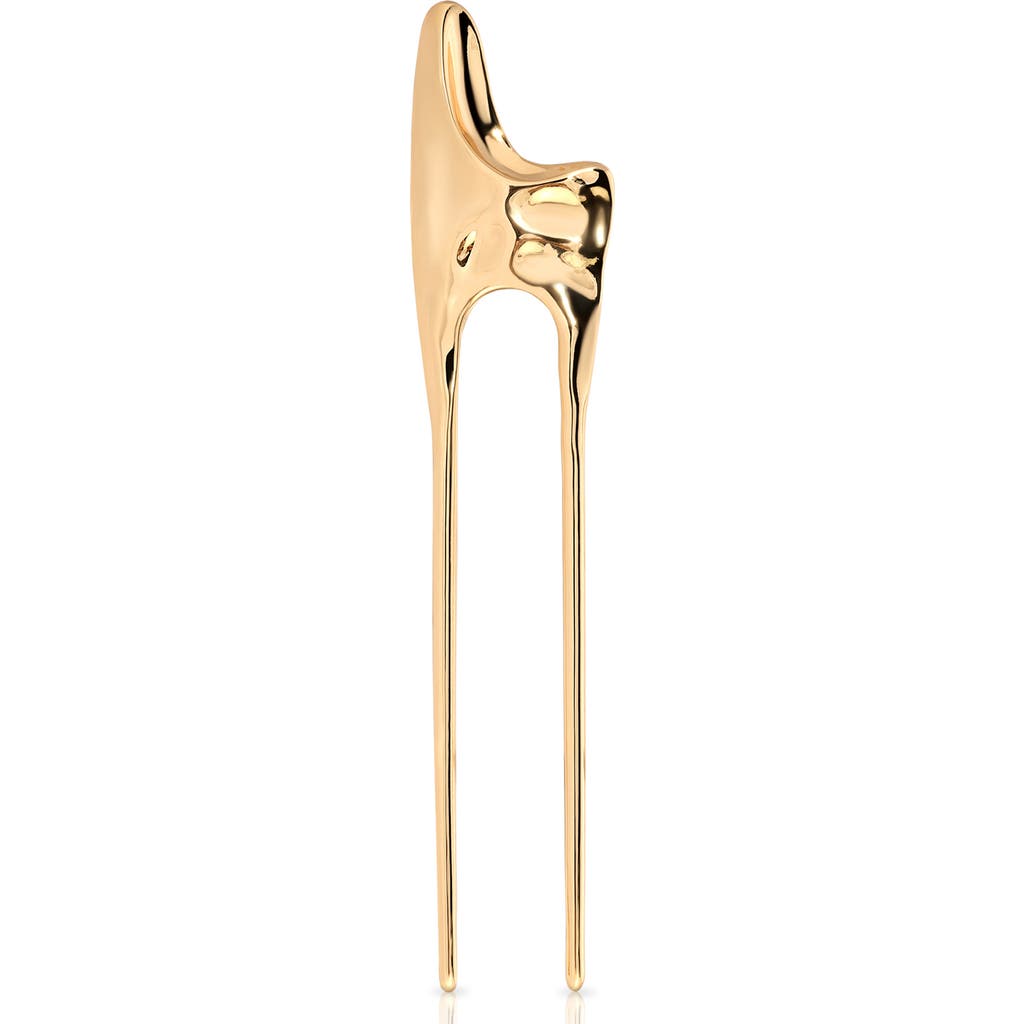 Ettika Number One Metal French Hair Pin In Gold