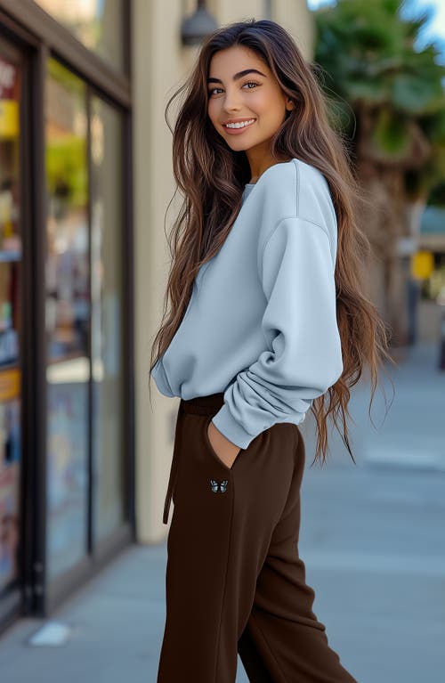 Dalix Butterfly Jogger Sweatpant In Brown
