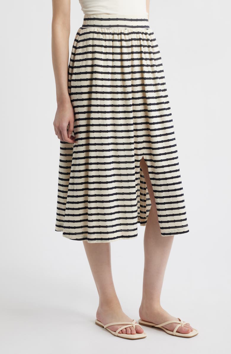 Nation LTD Vida Tiered Smocked Waist Skirt, Alternate, color, Night Sky Stripe