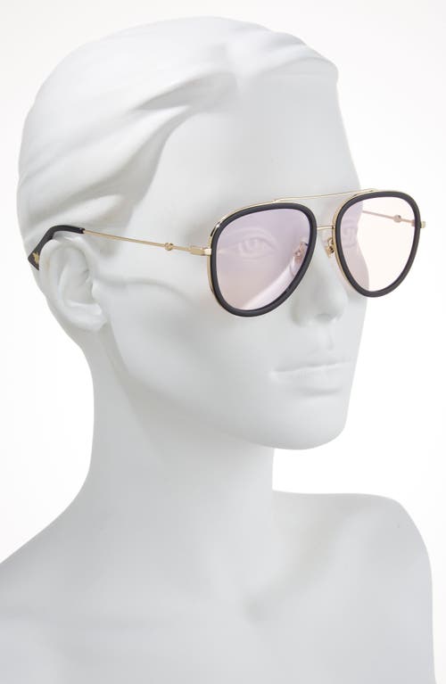 GUCCI GUCCI 57MM AVIATOR SUNGLASSES