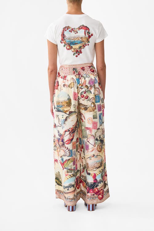 Camilla Relaxed Pant With Tie Front Notes From The Road In Multi