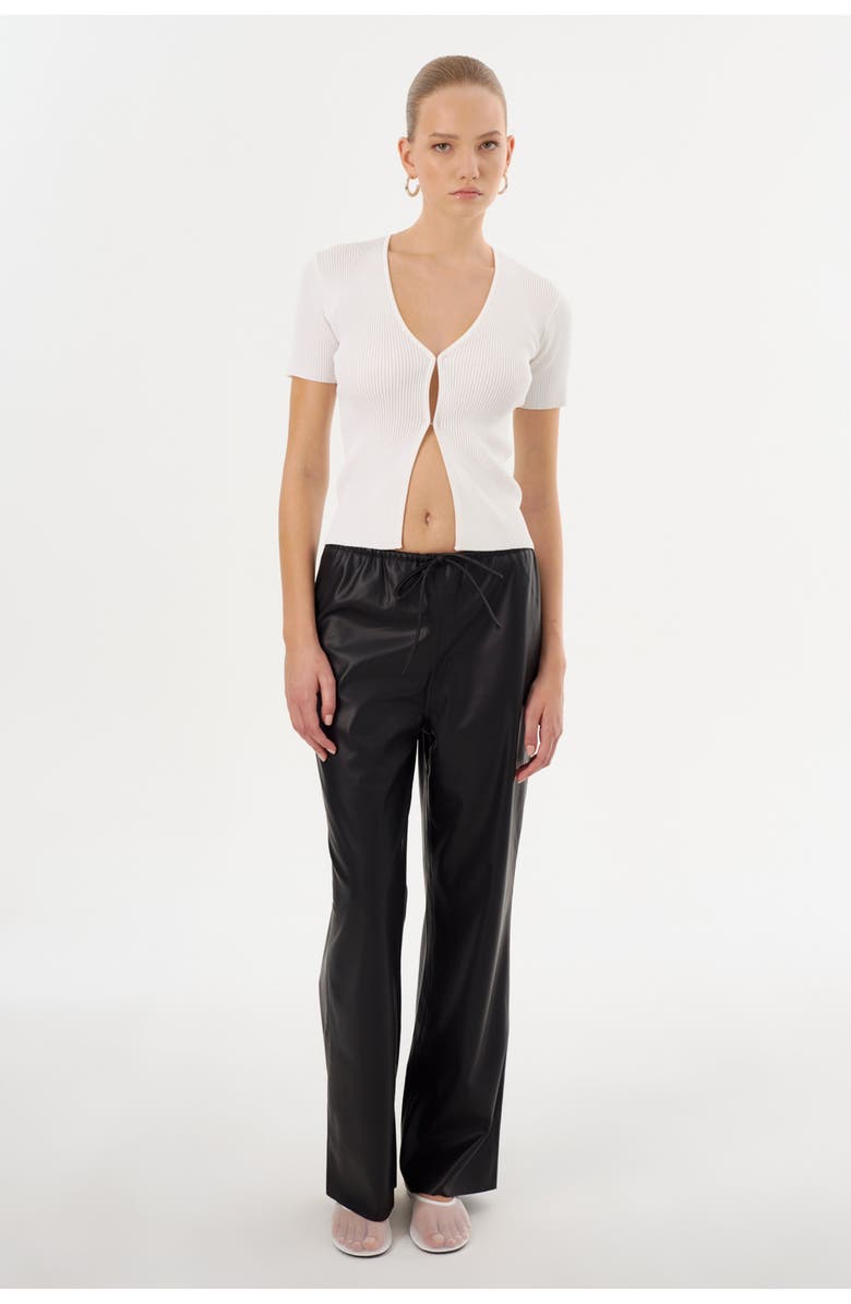 LAMARQUE FAITH | Faux Leather Relaxed Pant, Alternate, color, Black