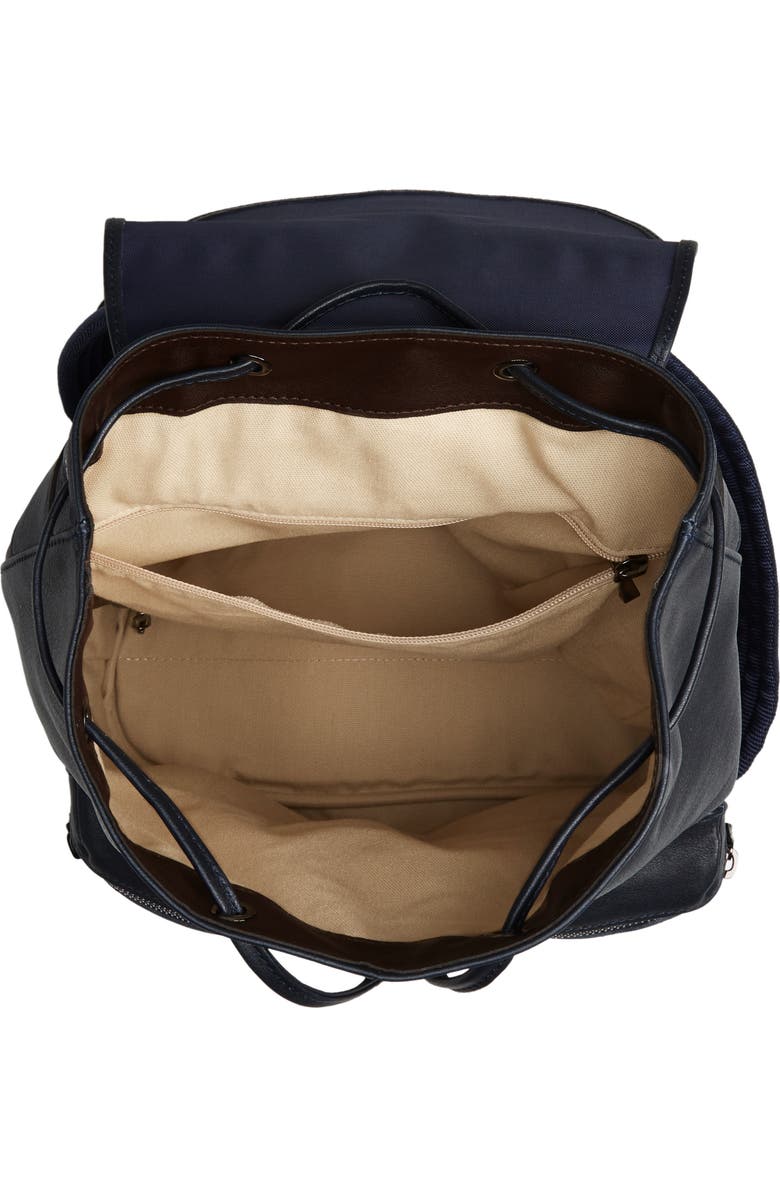 Longchamp Small 3D Leather Backpack, Alternate, color, Midnight Blue