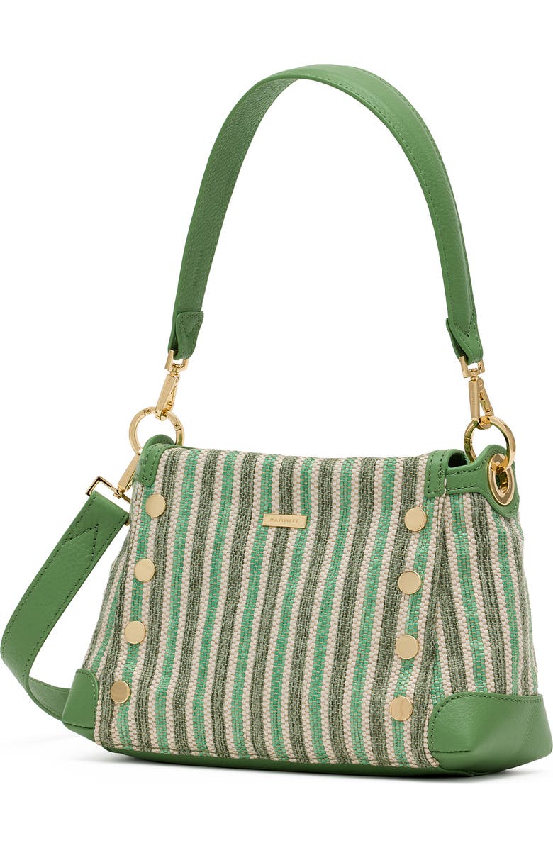HAMMITT Medium Bryant Shoulder Bag, Alternate, color, Pickle Stripe/ Gold