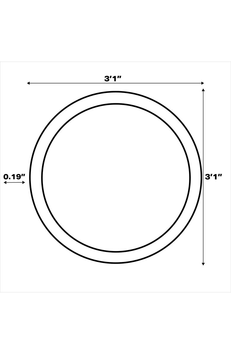 JONATHAN Y Zolak Berber Stripe Geometric Indoor/Outdoor Round Area Rug, Alternate, color, Ivory/Black