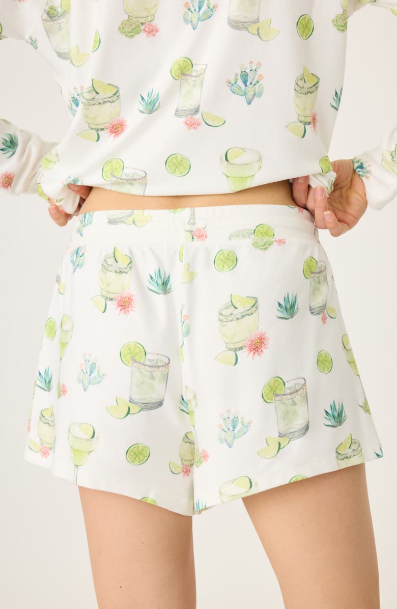 PJ Salvage Limes & Sunshine Butter Jersey Pajama Shorts, Alternate, color, 