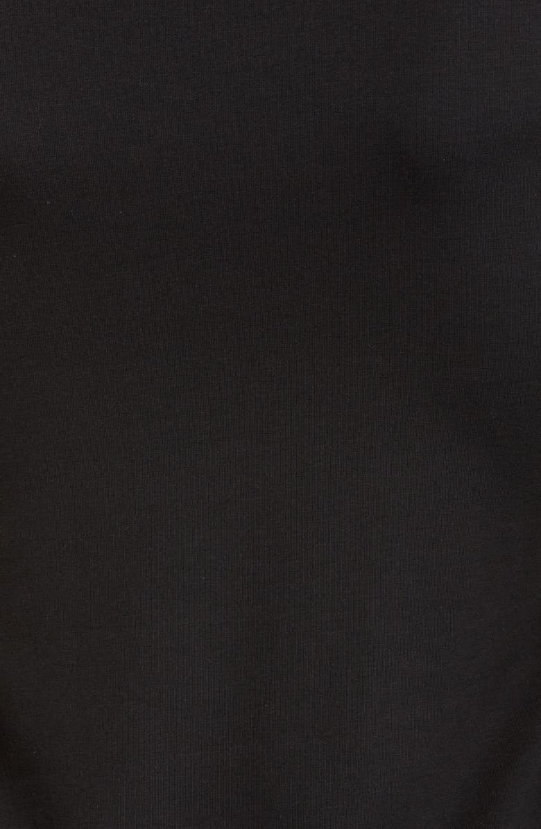 Oroblu Perfect Line Satin Trim Cotton & Modal Blend T-Shirt, Alternate, color, Black