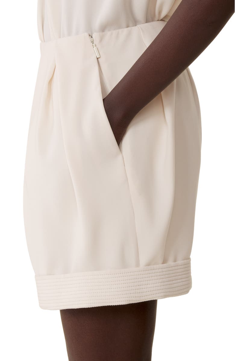 Lanvin Crepe Pleated Shorts, Alternate, color, Beige