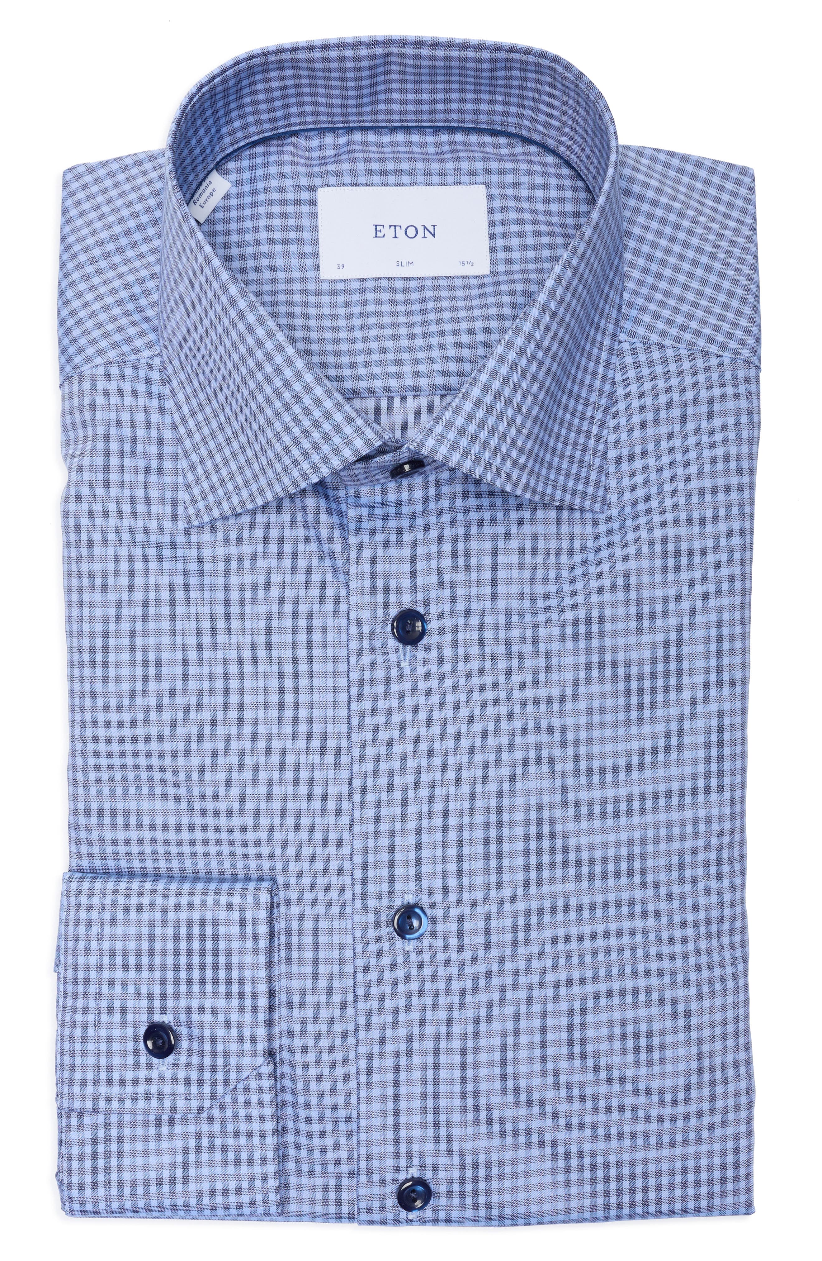 Slim Fit Check Twill Shirt