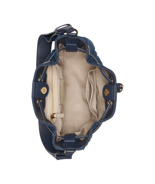 Karl Lagerfeld Paris Desiree Crossbody In Washed Denim
