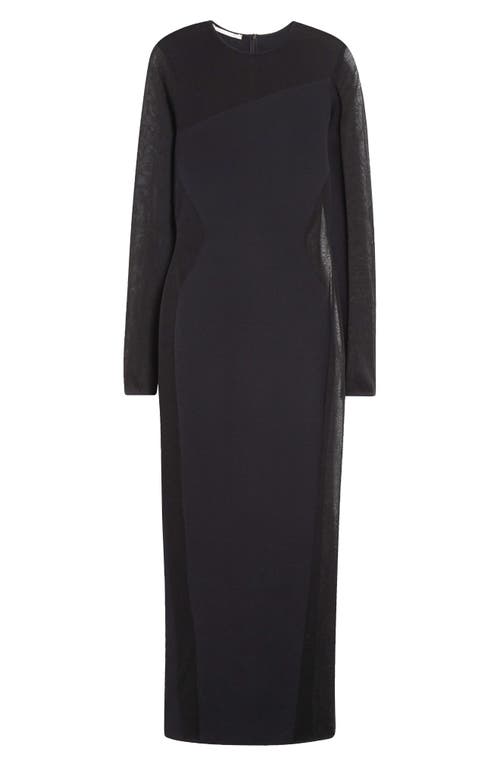 Stella Mccartney Long Sleeve Compact Knit Miracle Dress In Black