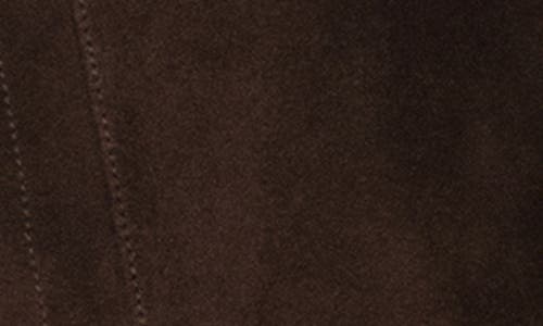 Mango Suede Button-up Shirt Jacket In Chocolate