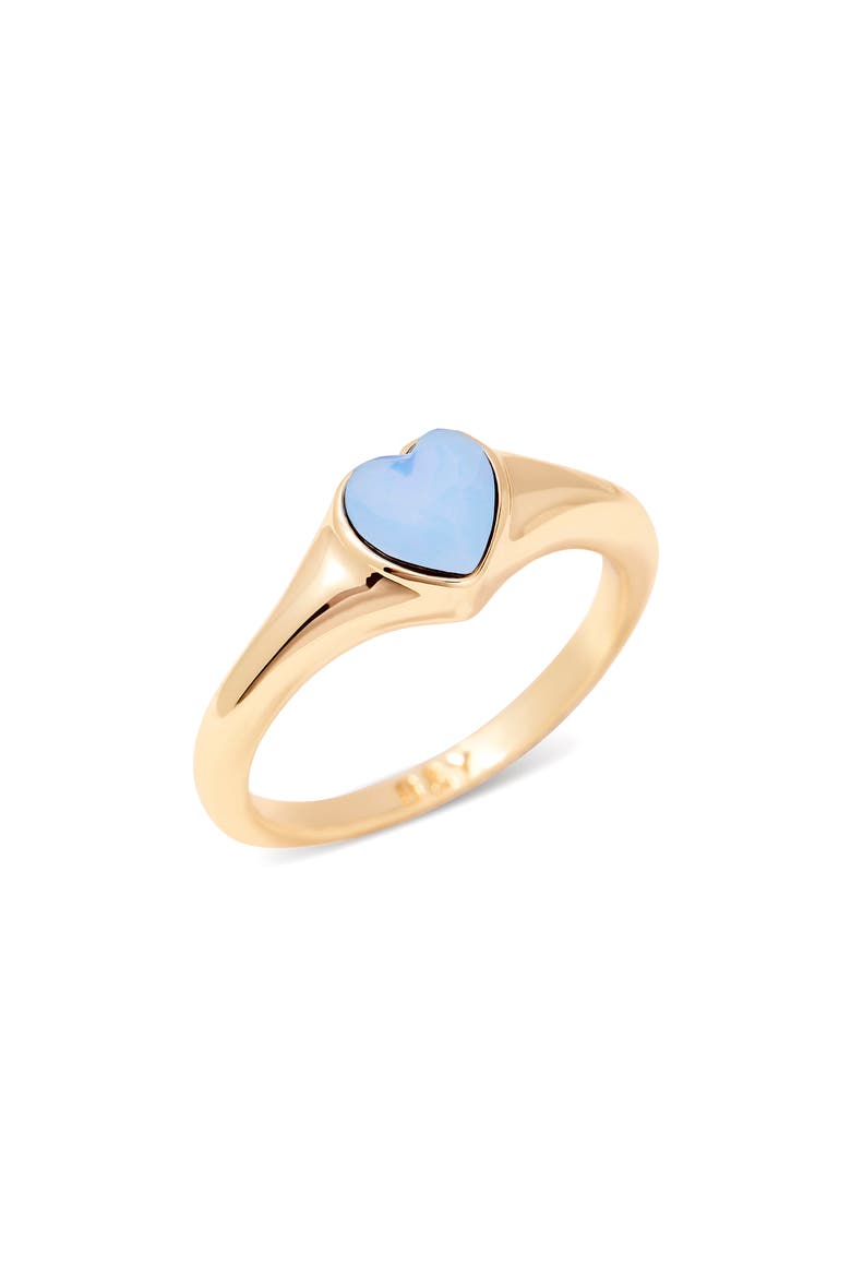 Victoria 14k Gold Plate Opal Heart Ring, Main, color, GOLD