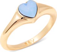 Brook and York Victoria 14k Gold Plate Opal Heart Ring