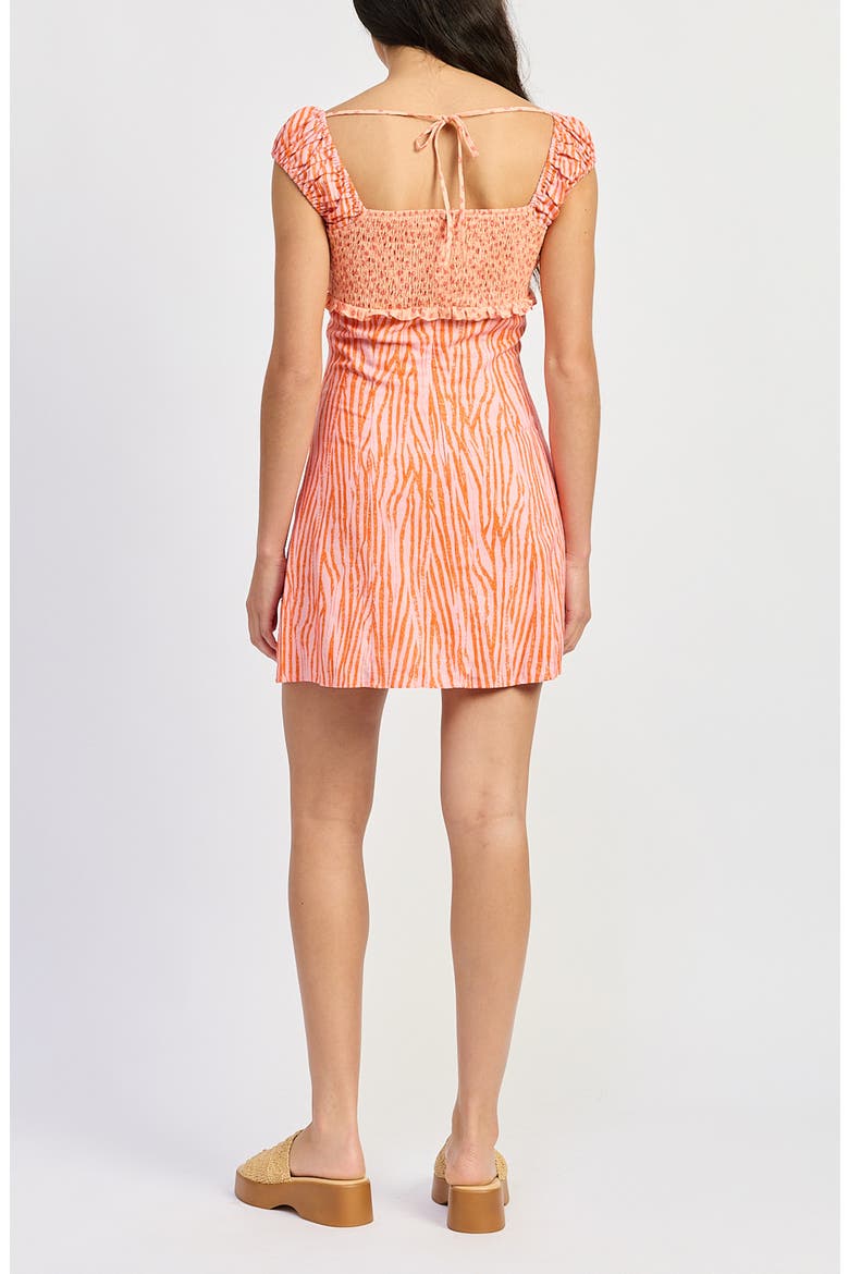 Vicky Mixed Media Minidress, Alternate, color, ORANGE LILAC MULTI