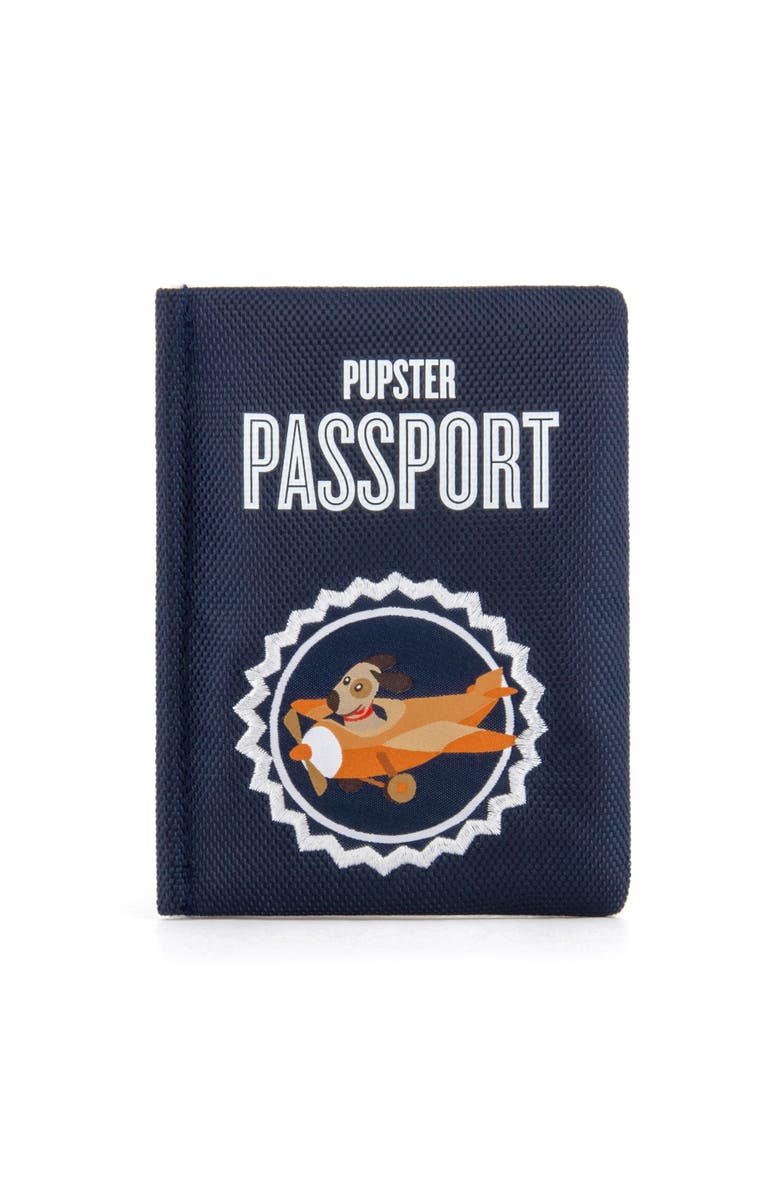 P.L.A.Y. Globetrotter Collection, Pupster Passport Plush Dog Toy, Alternate, color, Multicolored