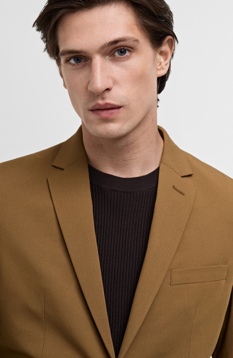 MANGO Superslim Fit Stretch Sport Coat, Alternate, color, Ochre