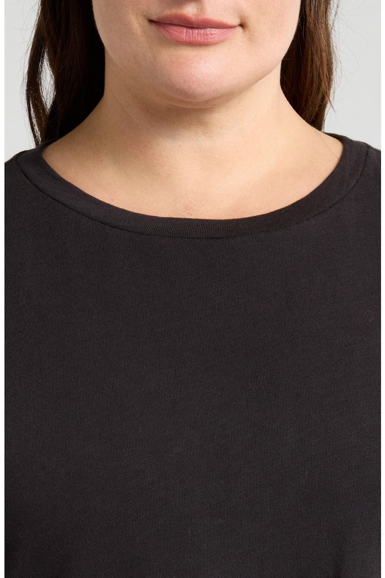 Organic Cotton Crewneck T-Shirt, Alternate, color, BLACK