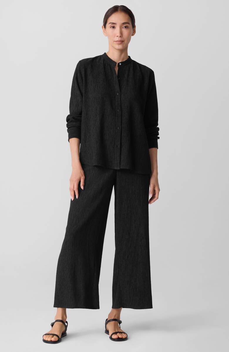 Eileen Fisher Crinkled High Waist Ankle Wide Legs, Alternate, color,