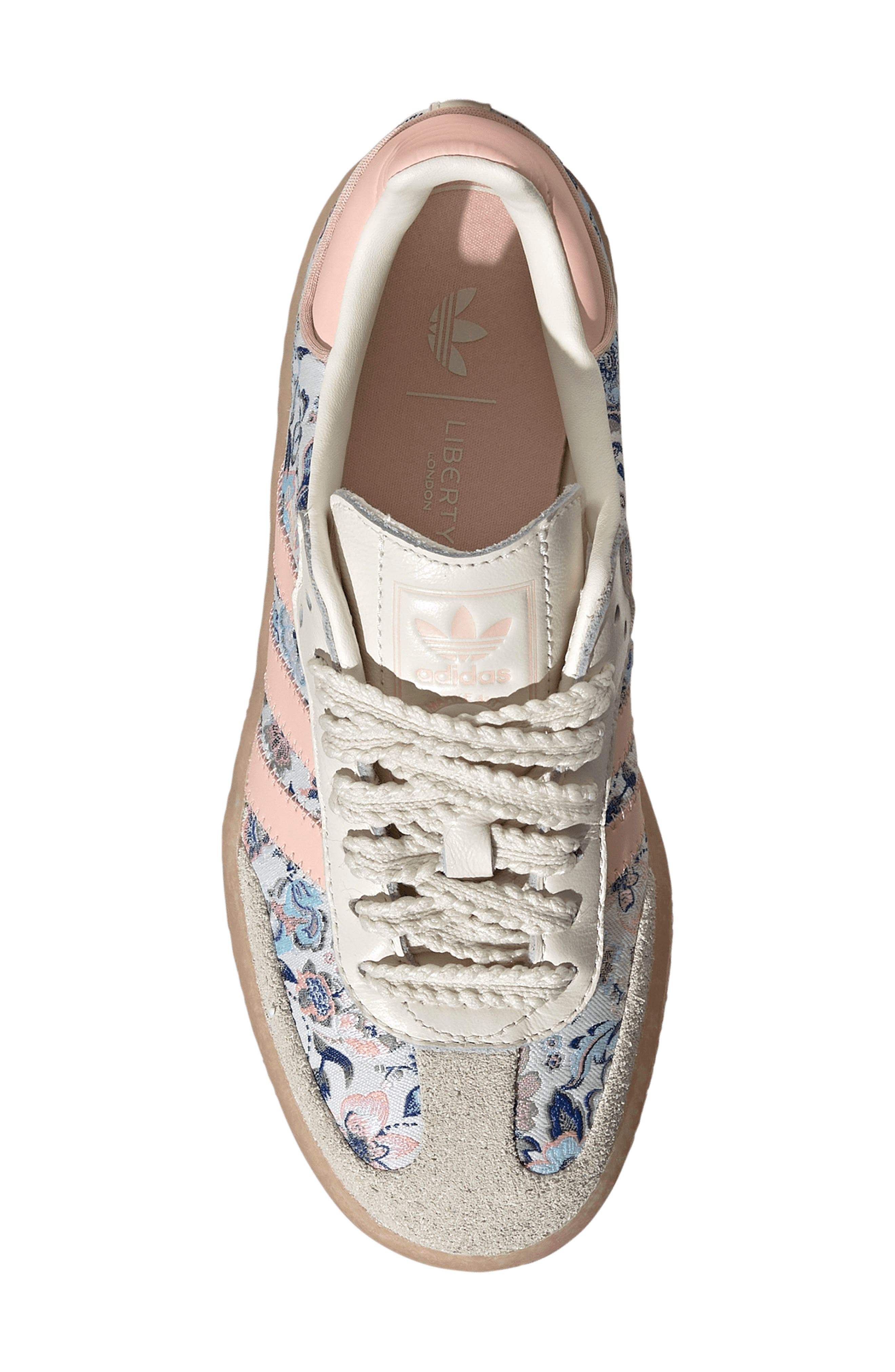 adidas Kids' Samba Sneaker, Alternate, color, Off White/ Blush Pink/ Gum 3