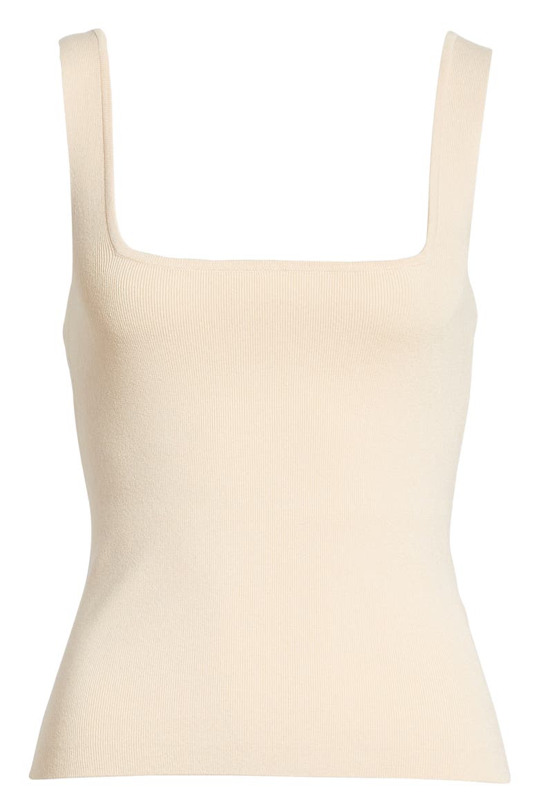 Square Neck Sleeveless Sweater, Alternate, color, BEIGE WHISPER